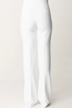Elisabetta Franchi Pantaloni Stretch con Logo In VitaAVORIO