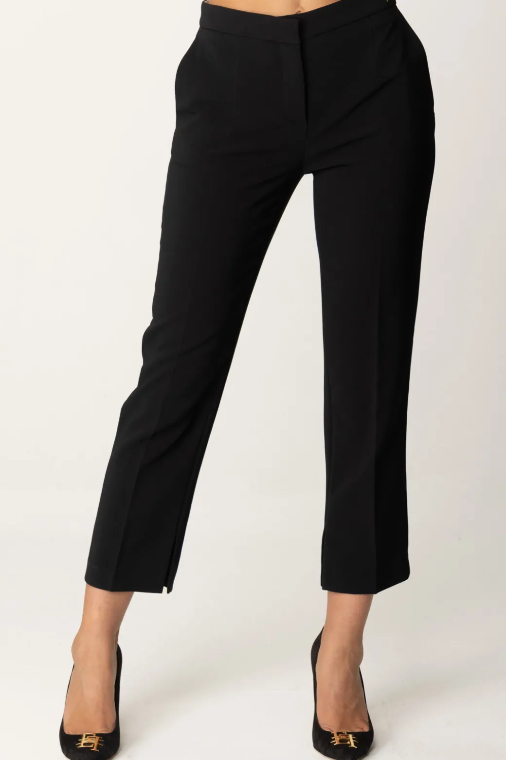 Elisabetta Franchi Pantalone con SpacchettiNERO