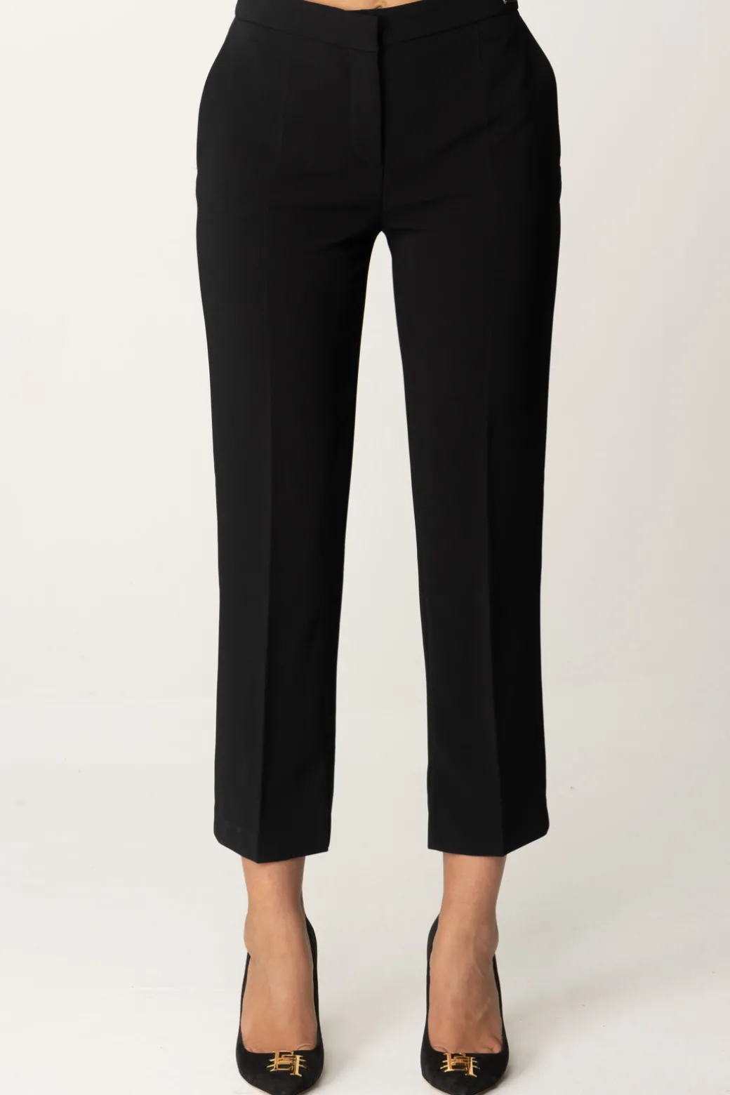 Elisabetta Franchi Pantalone con SpacchettiNERO