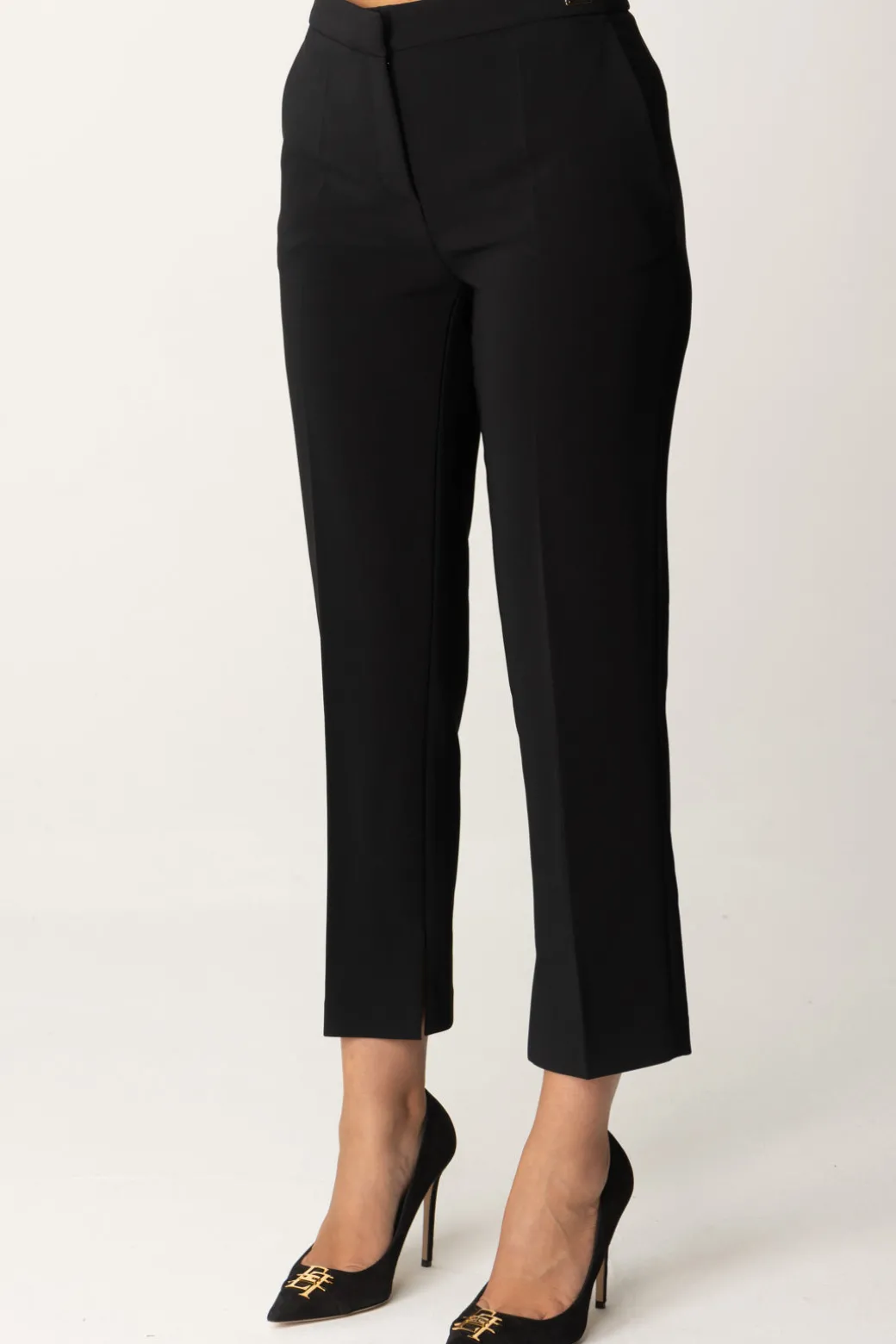 Elisabetta Franchi Pantalone con SpacchettiNERO