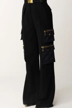 Elisabetta Franchi Pantaloni con Tasche e CinturaNERO
