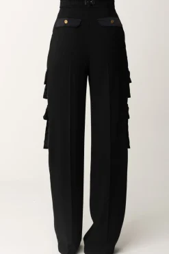 Elisabetta Franchi Pantaloni con Tasche e CinturaNERO