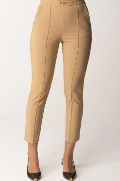 Elisabetta Franchi Pantaloni Dritti In Tessuto TecnicoCAMEL