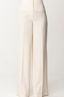 Elisabetta Franchi Pantaloni Dritti In Fresco LanaBURRO