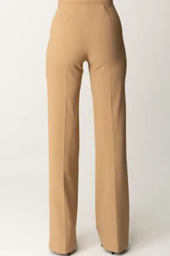 Elisabetta Franchi Pantaloni Stretch con Logo In VitaCAMEL