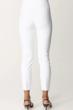 Elisabetta Franchi Pantaloni Dritti con Fascione con LogoAVORIO