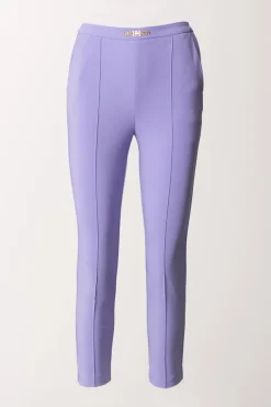 Elisabetta Franchi Pantaloni con Piping e Logo In VitaIRIS