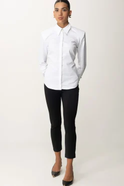 Elisabetta Franchi Pantaloni Dritti In Tessuto TecnicoNERO