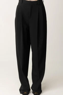 Elisabetta Franchi Pantaloni Classici con Doppia PincesNERO