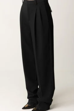 Elisabetta Franchi Pantaloni Classici con Doppia PincesNERO