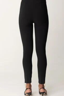 Elisabetta Franchi Pantalone Dritto con ZipNERO