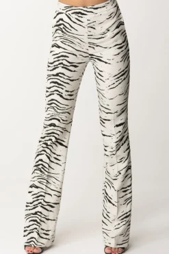 Elisabetta Franchi Pantalone Dritto AnimalierBURRO/NERO