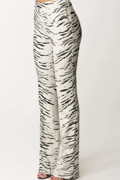 Elisabetta Franchi Pantalone Dritto AnimalierBURRO/NERO