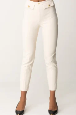 Elisabetta Franchi Pantaloni Dritti con Fascione con LogoBURRO