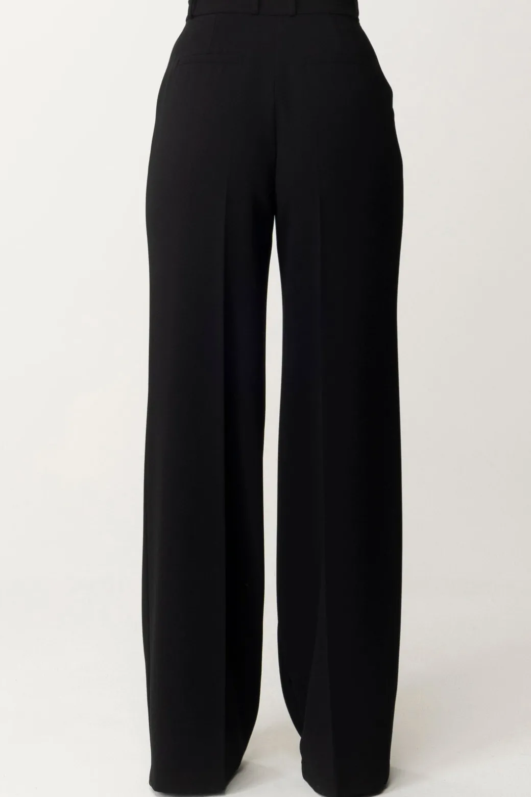 Elisabetta Franchi Pantaloni Gamba Dritta con PiegaNERO