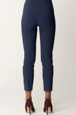 Elisabetta Franchi Pantaloni Dritti con Fascione con LogoNAVY