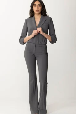 Elisabetta Franchi Pantaloni a Zampa In CrepePIOMBO