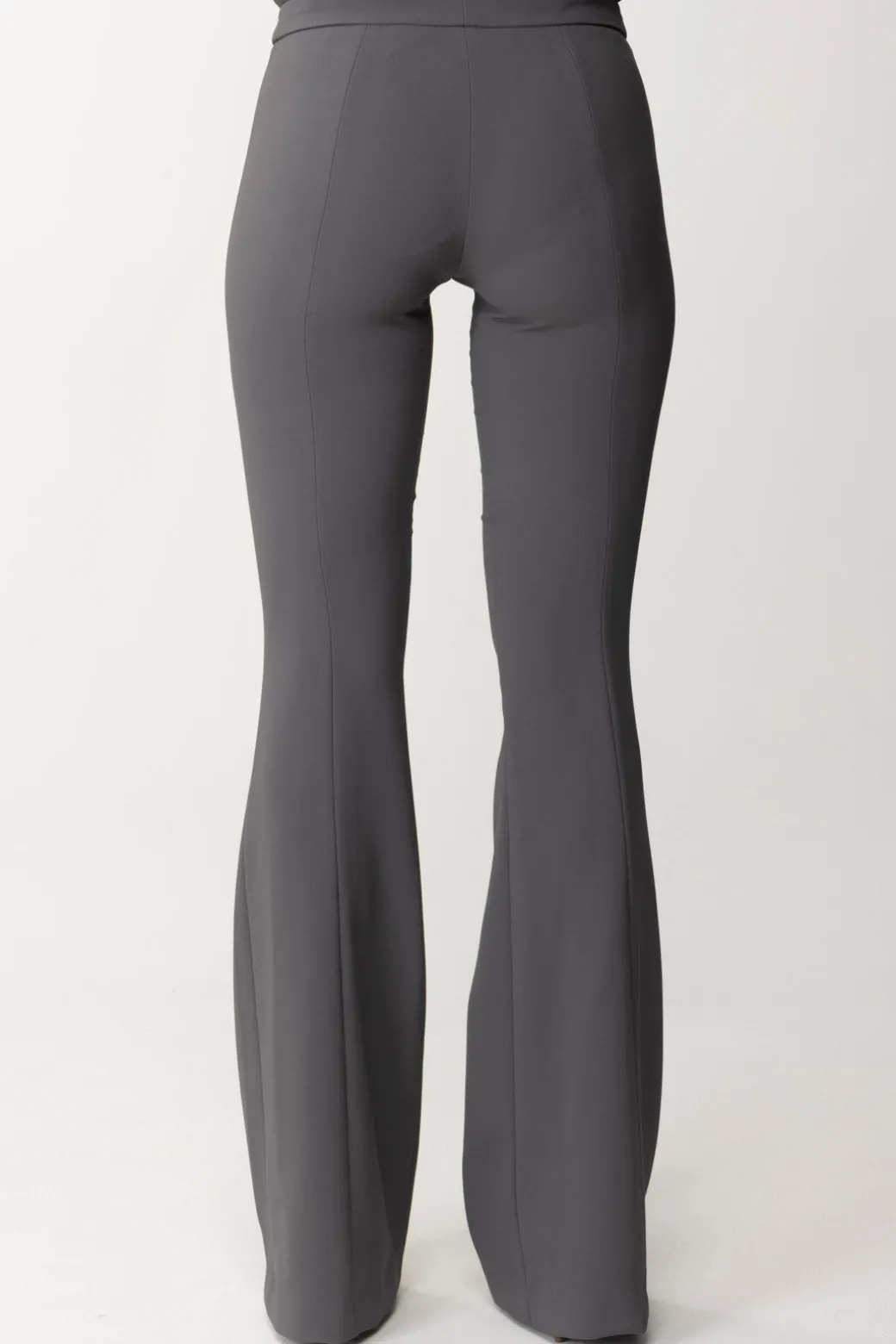 Elisabetta Franchi Pantaloni a Zampa In CrepePIOMBO