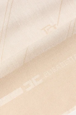 Elisabetta Franchi Pashmina Lurex con Stampa RigheCREMA