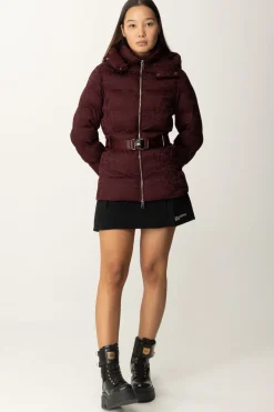 Elisabetta Franchi Piumino In Nylon Jacquard con CinturaROUGE NOIR