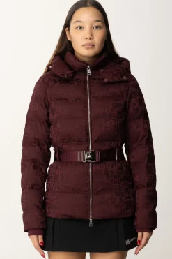 Elisabetta Franchi Piumino In Nylon Jacquard con CinturaROUGE NOIR