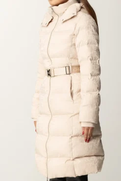 Elisabetta Franchi Piumino Lungo In Nylon LetteringLATTICE