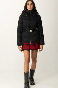 Elisabetta Franchi Piumino In Nylon Jacquard con CinturaNERO