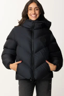 Elisabetta Franchi Piumino In Nylon Trapuntato ChevronNERO