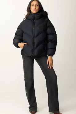 Elisabetta Franchi Piumino In Nylon Trapuntato ChevronNERO