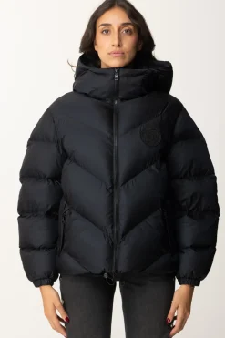 Elisabetta Franchi Piumino In Nylon Trapuntato ChevronNERO