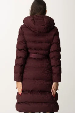 Elisabetta Franchi Piumino Lungo In Nylon LetteringROUGE NOIR