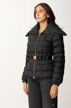 Elisabetta Franchi Piumino con Cintura e Maxi CollettoNERO