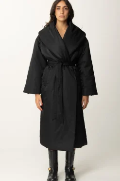 Elisabetta Franchi Piumino Lungo con Ampio ColloNERO