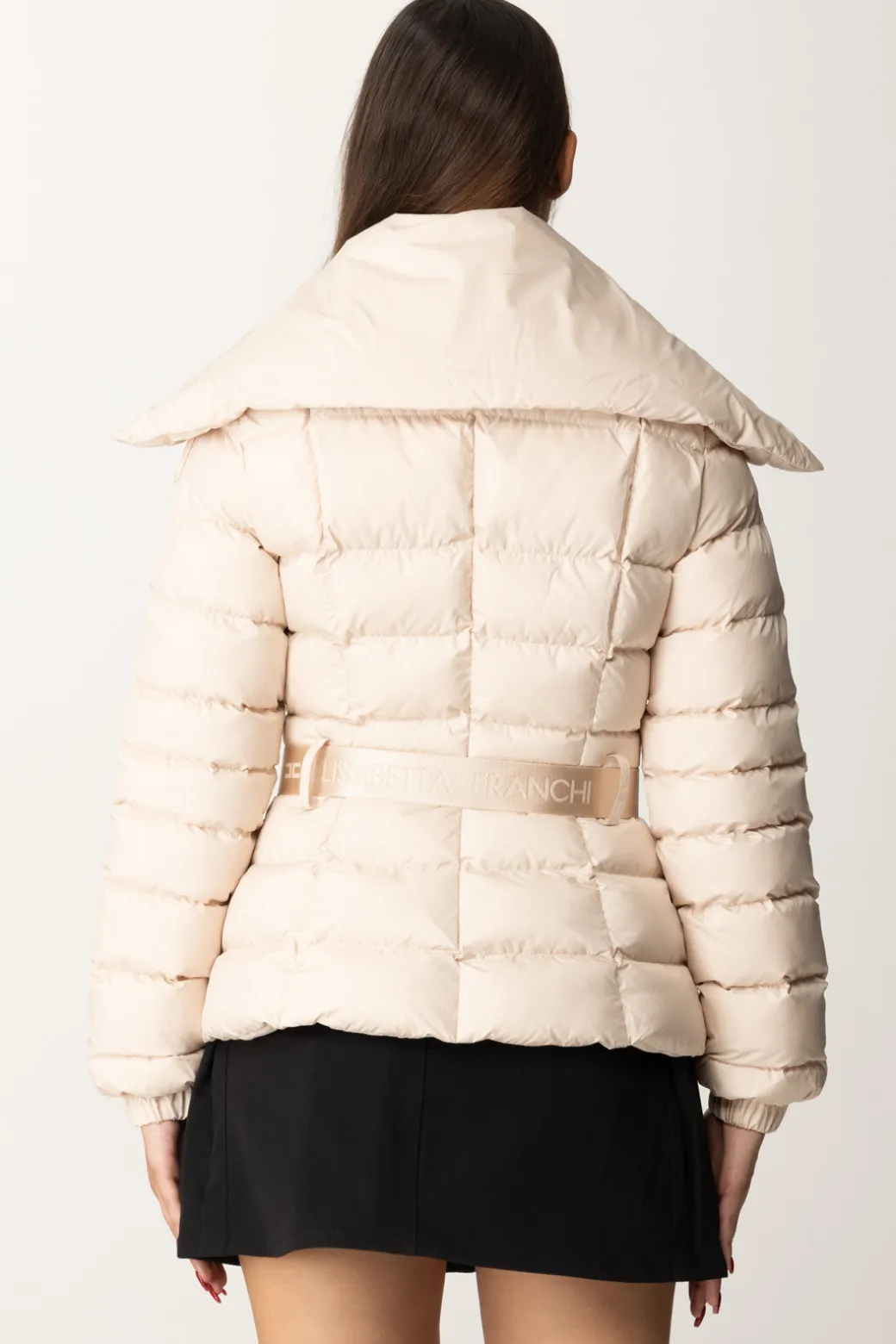 Elisabetta Franchi Piumino con Cintura e Maxi CollettoLATTICE