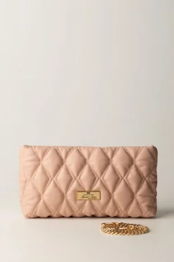 Elisabetta Franchi Pochette In Tessuto EmbossedCARNE