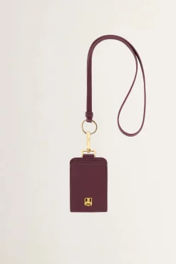 Elisabetta Franchi Porta Badge Effetto PelleROUGE NOIR