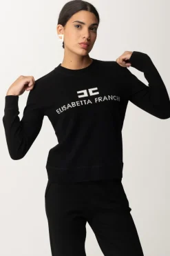 Elisabetta Franchi Pullover In Misto CashmereNERO/BURRO