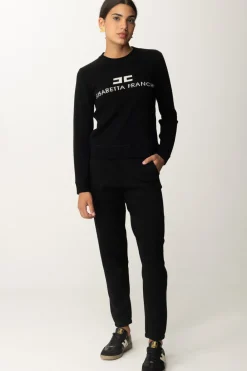 Elisabetta Franchi Pullover In Misto CashmereNERO/BURRO