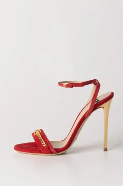 Elisabetta Franchi Sandali con MorsettoRED VELVET