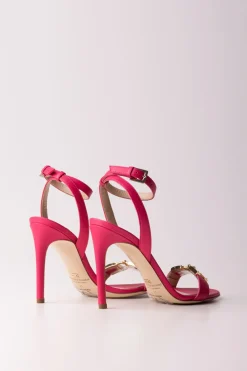 Elisabetta Franchi Sandali Tacco Sottile e Logo CcFUXIA