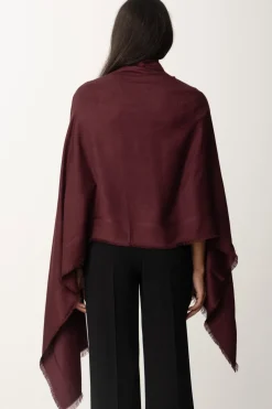 Elisabetta Franchi Sciarpa In Viscosa con Logo LetteringROUGE NOIR