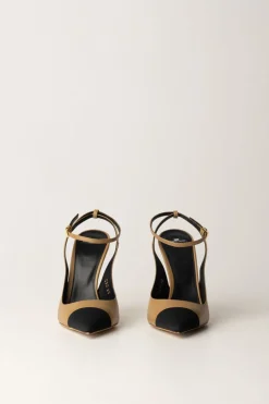 Elisabetta Franchi Slingback In NappaCAMEL/NERO