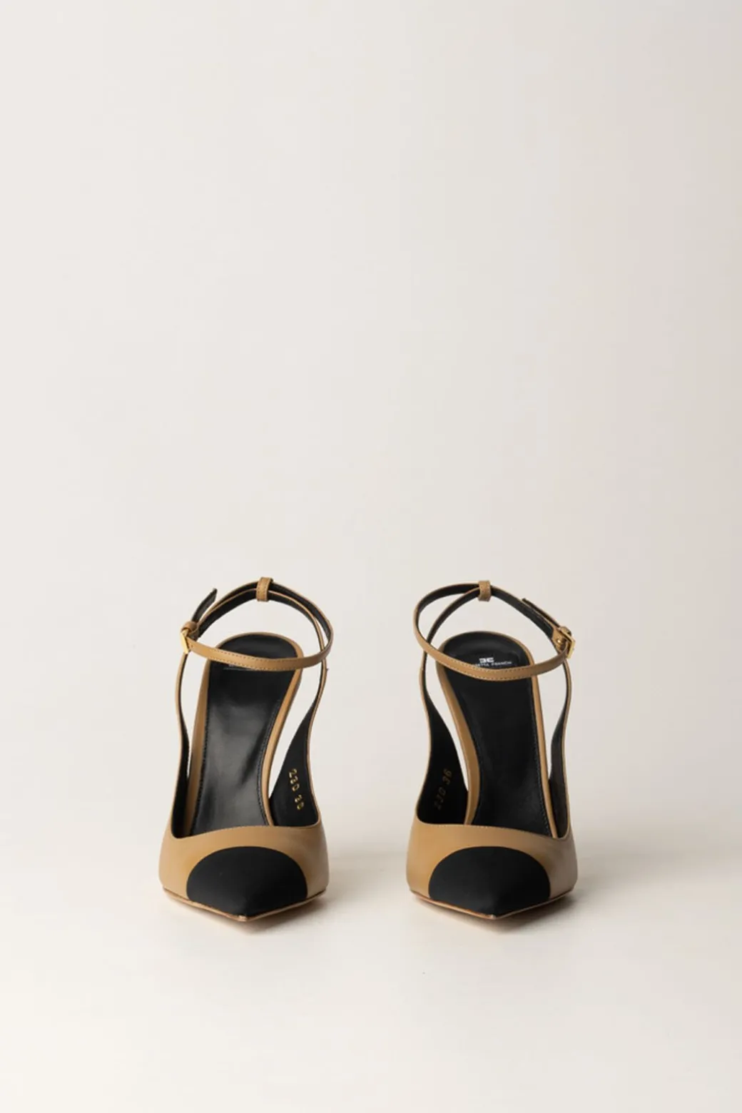 Elisabetta Franchi Slingback In NappaCAMEL/NERO