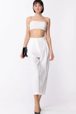 Elisabetta Franchi Top a Fascia In Full PaillettesAVORIO