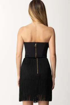 Elisabetta Franchi Top Bustier In CrêpeNERO
