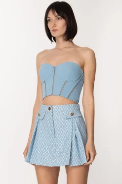 Elisabetta Franchi Top Bustier con Motivo a JourCARTADAZUCCHERO