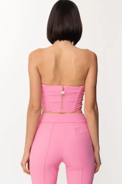 Elisabetta Franchi Top Bustier con Motivo a JourBUBBLE