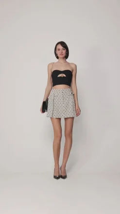 Elisabetta Franchi Top con Ciondolo MonetaNERO