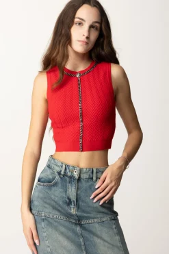 Elisabetta Franchi Top con CatenaRED PASSION
