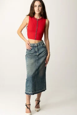 Elisabetta Franchi Top con CatenaRED PASSION